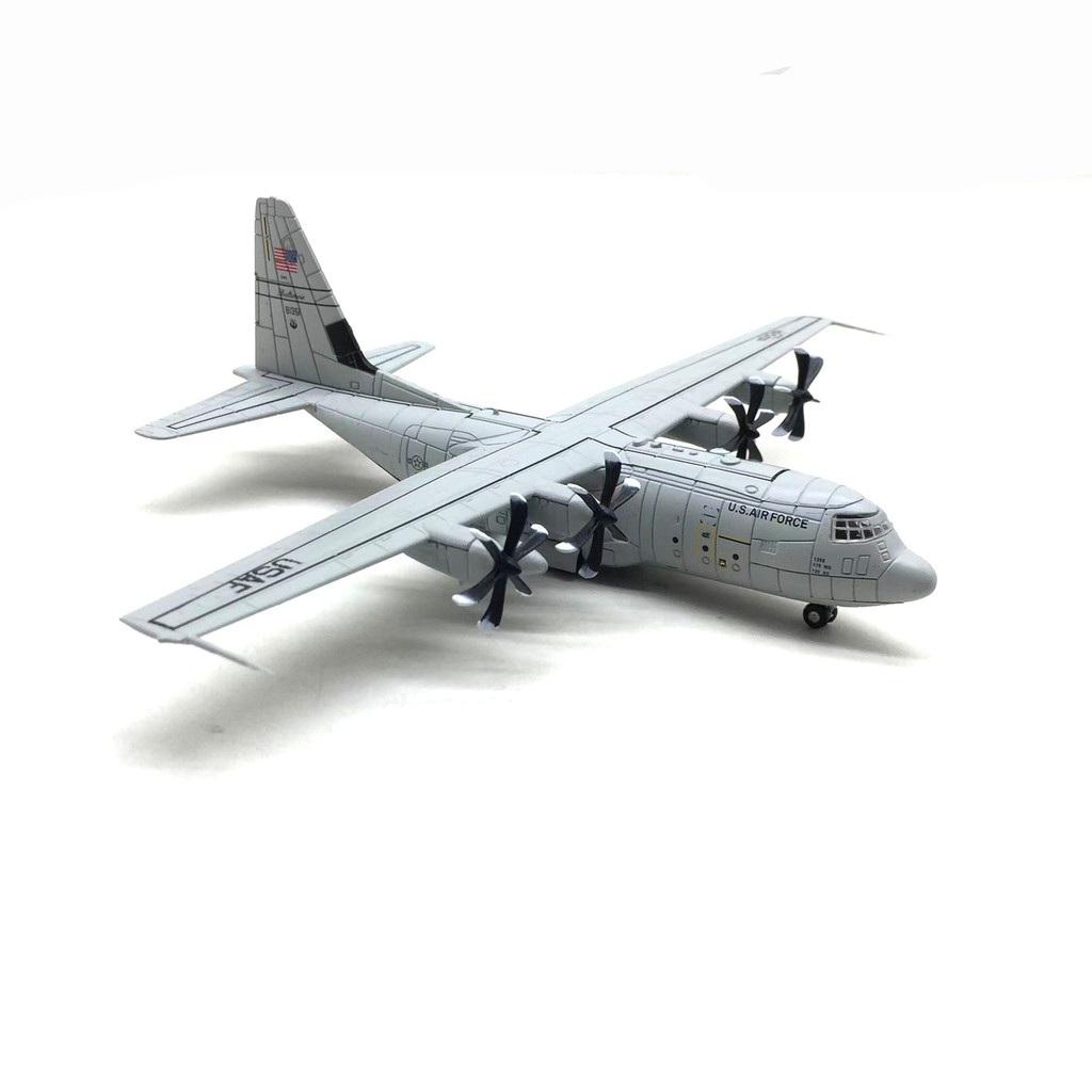 โมเดลเครื่องบินขนส่ง C-130J Super Hercules ของกองทัพอากาศสหรัฐฯ ขนาด 1:200 โมเดลเครื่องบินทหาร โมเดล