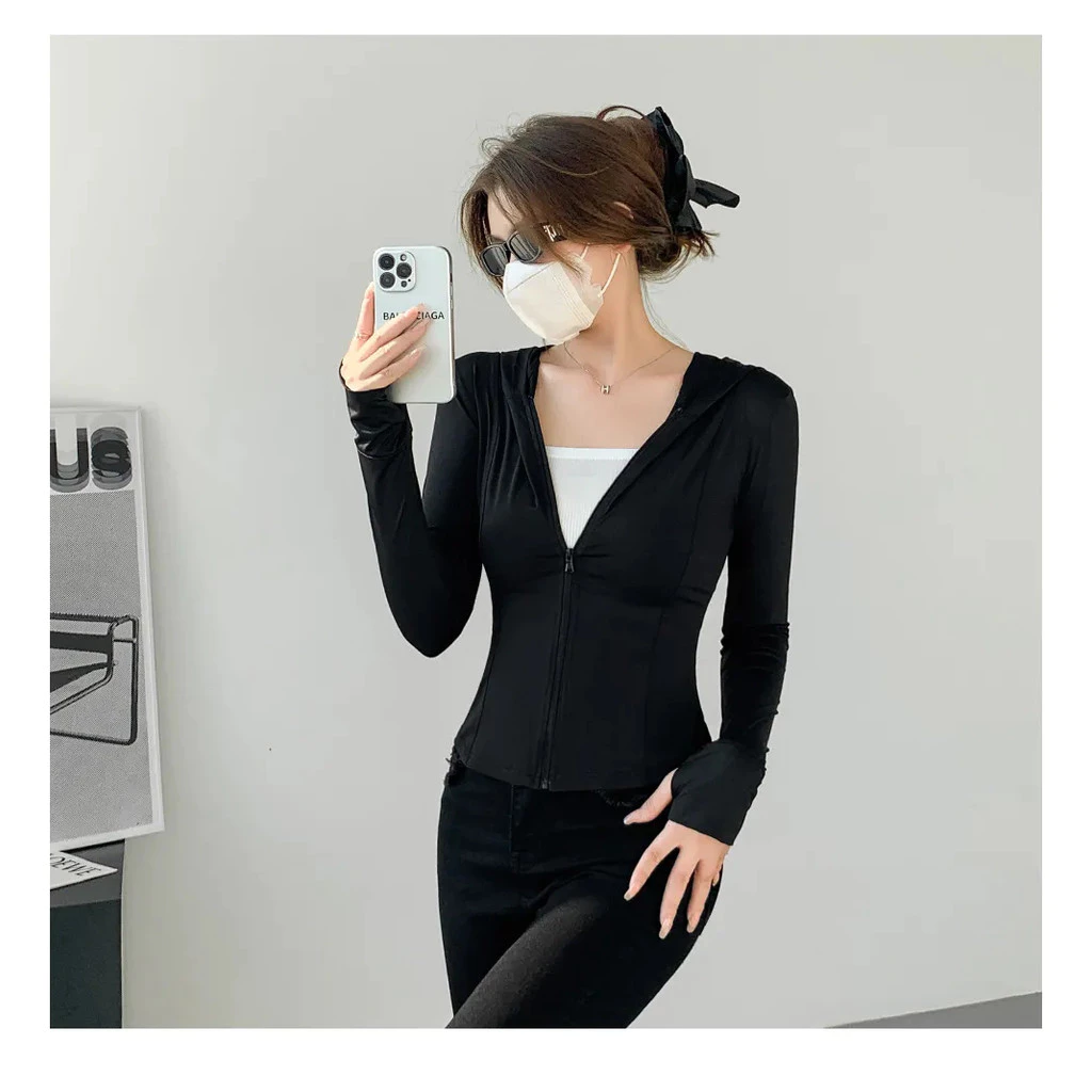 เสื้อกันแดด แขนยาว มีฮู้ด ระบายอากาศ เข้ารูป thumbnail 10