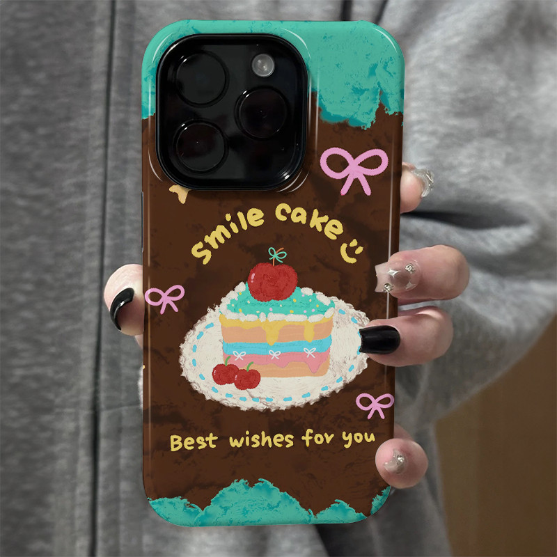 เคสโทรศัพท์ Cherry Cake 2-in-1 เข้ากันได้กับ iPhone 15 รูปที่ 2