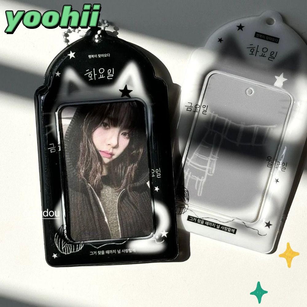YOOHII ที่ใส่โฟโต้การ์ด, การ์ดรูปถ่ายที่เก็บภาพถ่ายขนาด 3 นิ้วมัลติฟังก์ชั่น, การ์ดแมวสีดํา INS