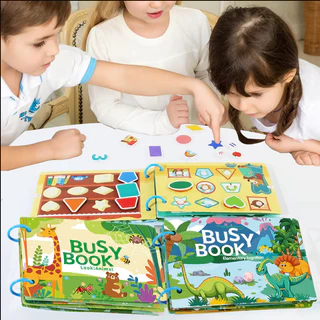 GeeToy สติ๊กเกอร์หนังสือเงียบ หนังสือยุ่งๆ สำหรับเด็ก ของเล่นเสริมพัฒนาการสมองสำหรับเด็ก