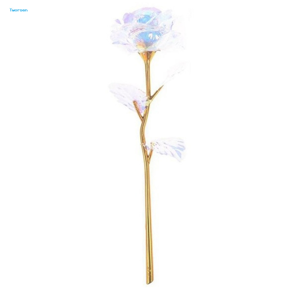 กุหลาบจําลองศิลปะสําหรับงานปาร์ตี้ส่องสว่างปลอม LED Rose ไม้ประดับ