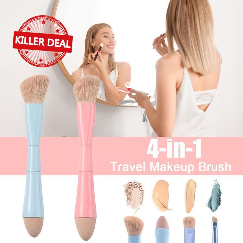 Four In One แปรงแต่งหน้าแบบพกพามัลติฟังก์ชั่นและปากกาแต่งหน้าคอนซีลเลอร์ Foundation Blusher H1b8