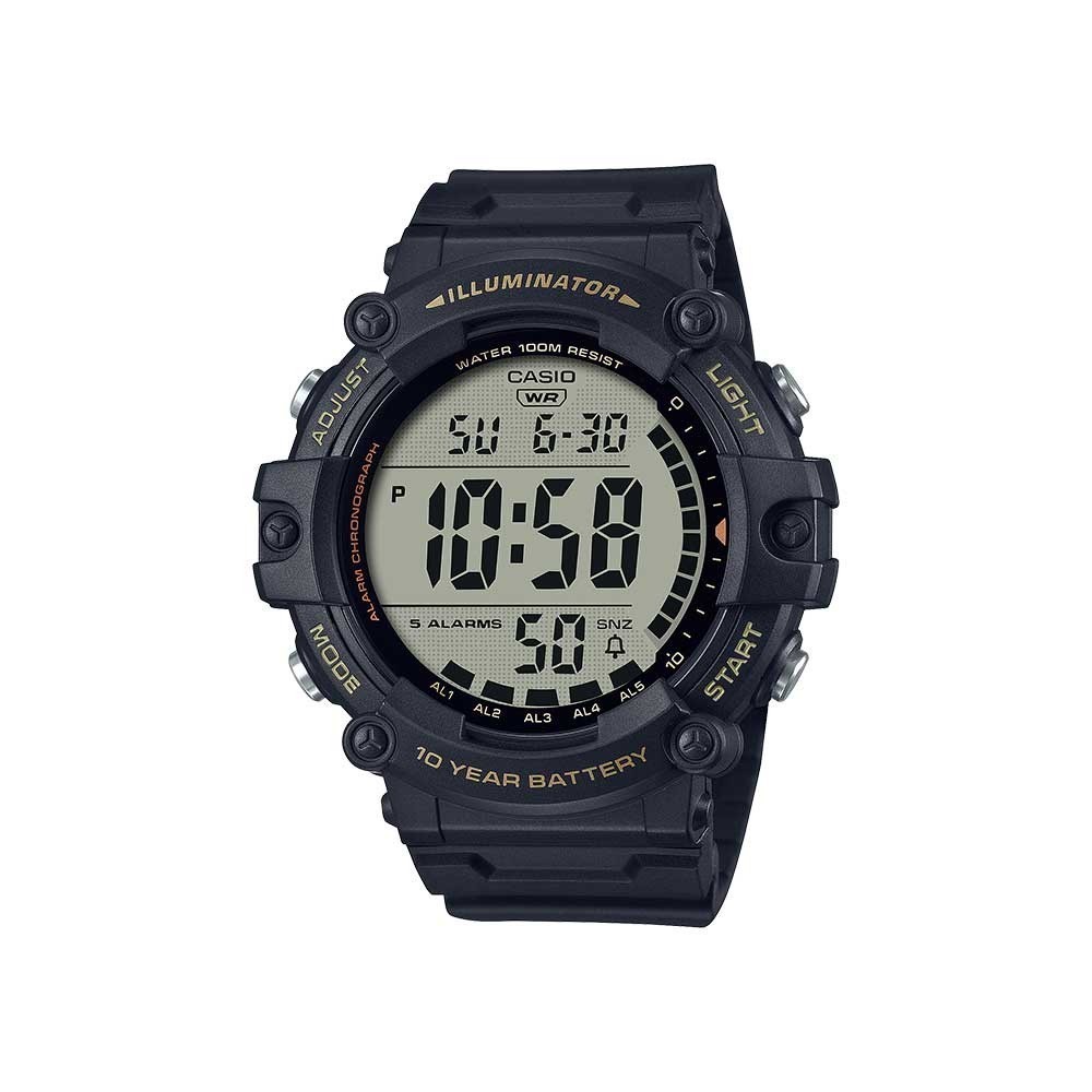 CASIO นาฬิกาข้อมือ CASIO รุ่น AE-1500WHX-1AVDF วัสดุเรซิ่น สีดำ
