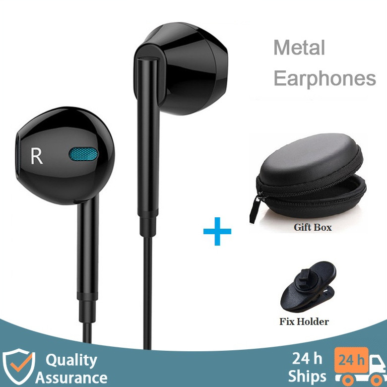 หูฟังแบบมีสายลดเสียงรบกวนพร้อมไมโครโฟน หูฟังสเตอริโอเบสแบบใส่ในหู หูฟังเกมมิ่ง