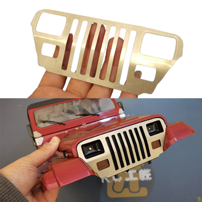 จําลองโลหะด้านหน้าบานพับสําหรับ 1/10 RC Crawler รถ FMS Jeep Wrangler Diy อะไหล่
