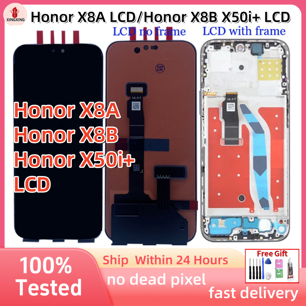 100% ทดสอบ LCD สําหรับ Honor X8A LCD/Honor 90 lite LCD/Honor X8B X50i + จอแสดงผล LCD Touch Screen Di
