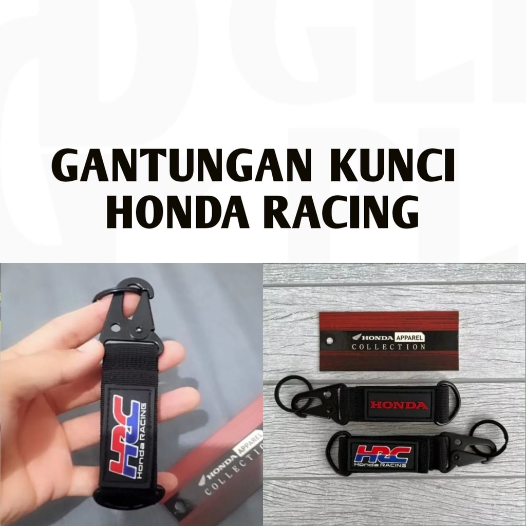 GANTUNGAN HRC22 พวงกุญแจ Honda Racing HRC พวงกุญแจรถจักรยานยนต์เดิม 1 ชิ้นการเขียนแบบพลิกกลับได้