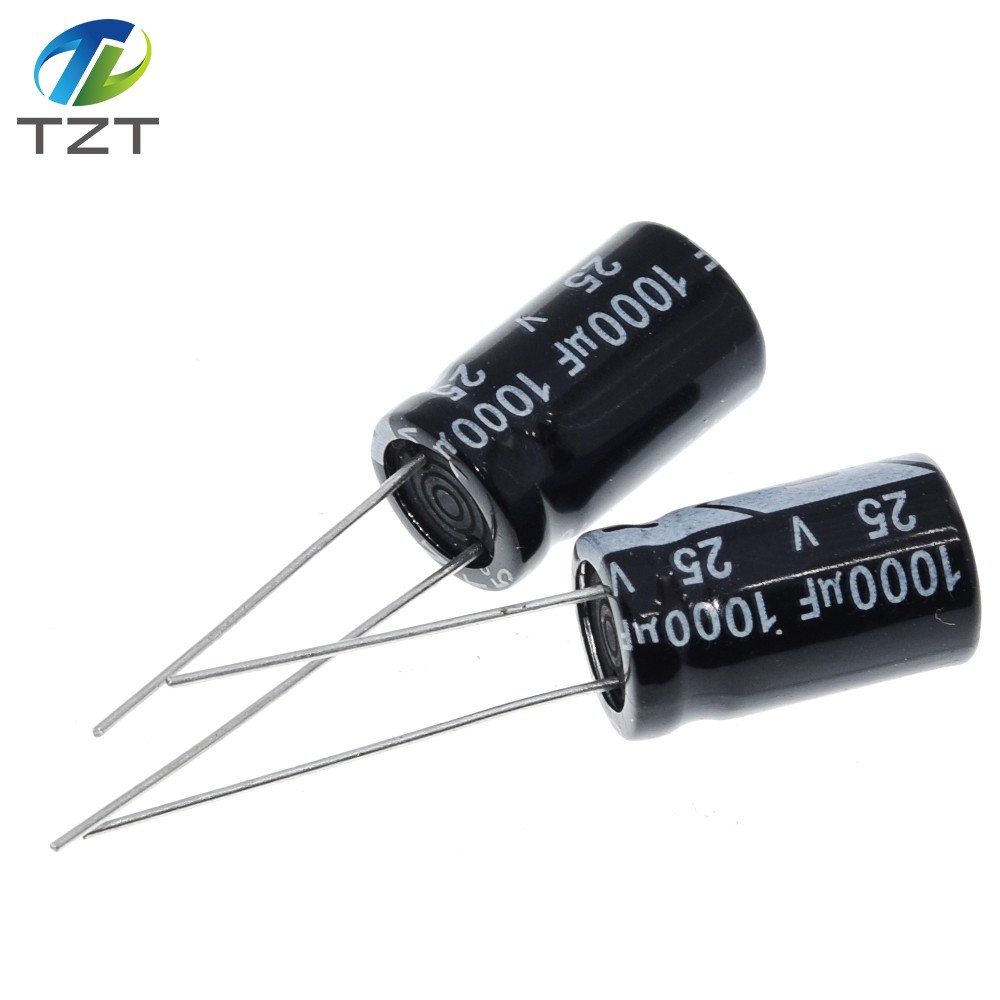 DIY 10PCS Electrolytic capacitors 25V 1000UF 1000UF/25V 10 * 17 มม.