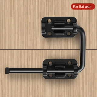 CIAOZY ล็อคสลักประตู,สลักประตูสแตนเลสหนา,แบบไม่เจาะรู 90/180 องศาความปลอดภัยหัวเข็มขัดป้องกันการโจรกรรมเพิง