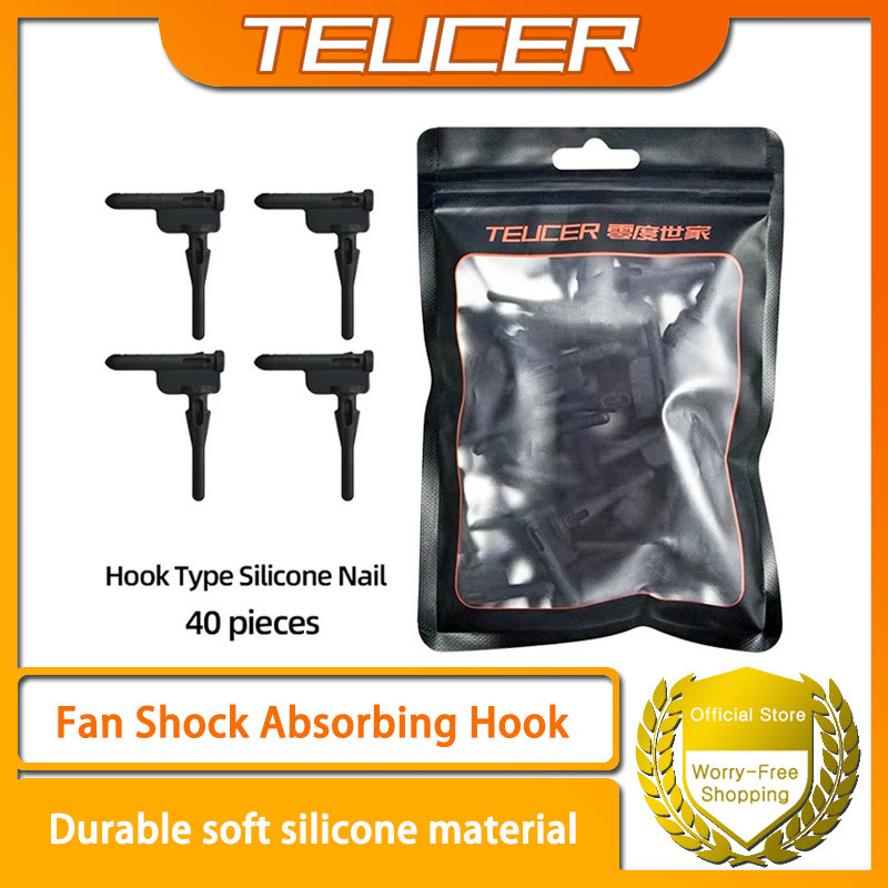 TEUCER กรณีพัดลม Mount สกรูซิลิโคนลดเสียงรบกวนการสั่นสะเทือนติดตั้ง Pin Rivet สําหรับ PC แชสซีพัดลมระบายความร้อน 8 ชิ้น/20 ชิ้น/40 ชิ้น