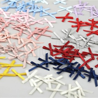 100 ชิ้น/แพ็ค 3 มม.ริบบิ้น Mini ซาตินริบบิ้น Bows Ties สําหร…