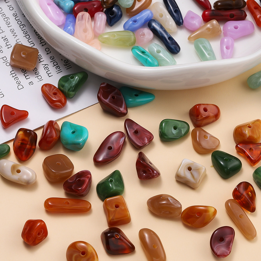 St. kunkka 20g ลูกปัดหินเลียนแบบอะคริลิค สร้อยเปลือกหอยหินแตกสำหรับทำข้อมือข้อเท้าสร้อยคอต่างๆ - รูปที่ 3