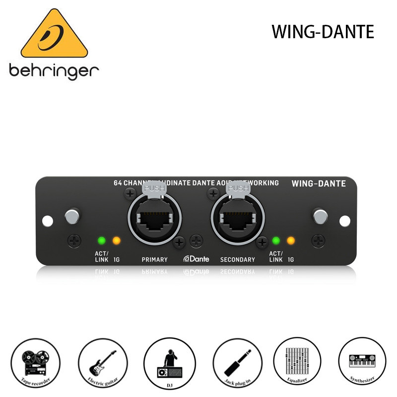 Behringer WING-DANTE WING การ์ดขยายสําหรับเครือข่าย Audinate Dante AoIP 64x64-Channel