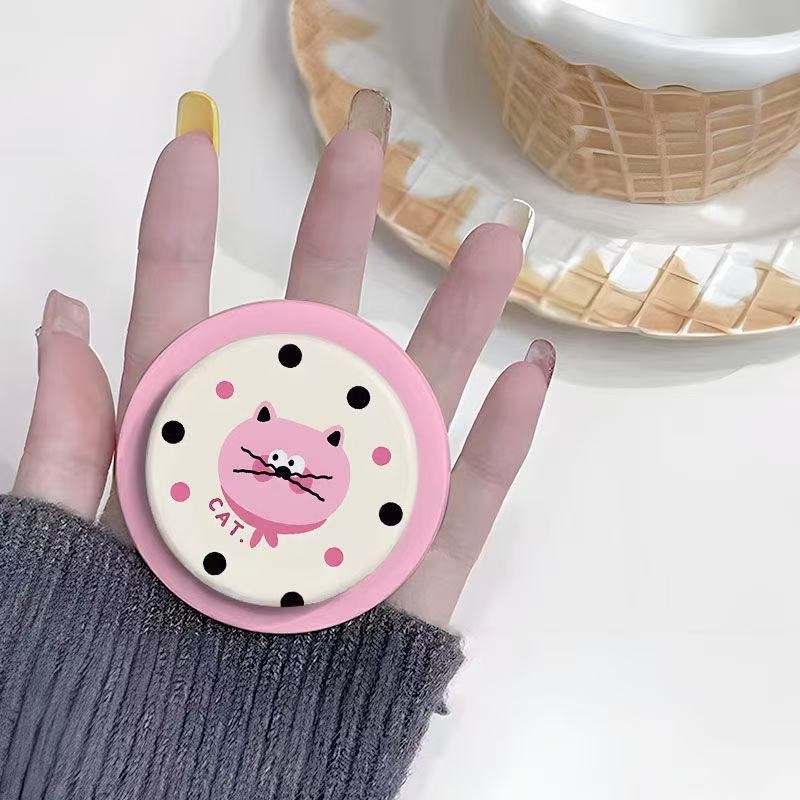 ตลกแมวสีชมพูรูปแบบขาตั้งโทรศัพท์เหมาะสําหรับ ไอโฟน 16 มือโปร สูงสุด 12 13 14 15 ที่วางโทรศัพท์มาใหม่จับโทรศัพท์