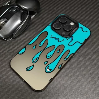 เคสโทรศัพท์ลายหยดน้ำสีฟ้า, เหมาะสำหรับ iPhone 17 11 12 13 15, ProMax, IP16Pro เคสซิลิโคนป้องกันกันกระแทกขั้นสูง, ทันสมัย