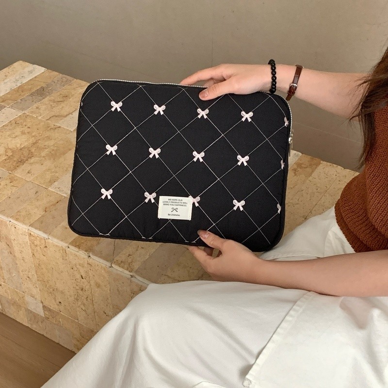 กระเป๋าแล็ปท็อป Heart-Shaped Bow Inner liner Bag Anti-shock สําหรับ 10-11 นิ้ว 13-14 นิ้ว 15-15.6 นิ้ว - รูปที่ 5