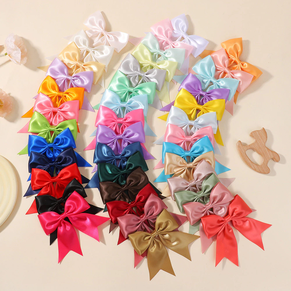 1 ชิ ้ นหวานโบว ์ คลิปผมสําหรับเด ็ กสีทึบ Handmade สาวอุปกรณ ์ เสริมผมขายส ่ ง