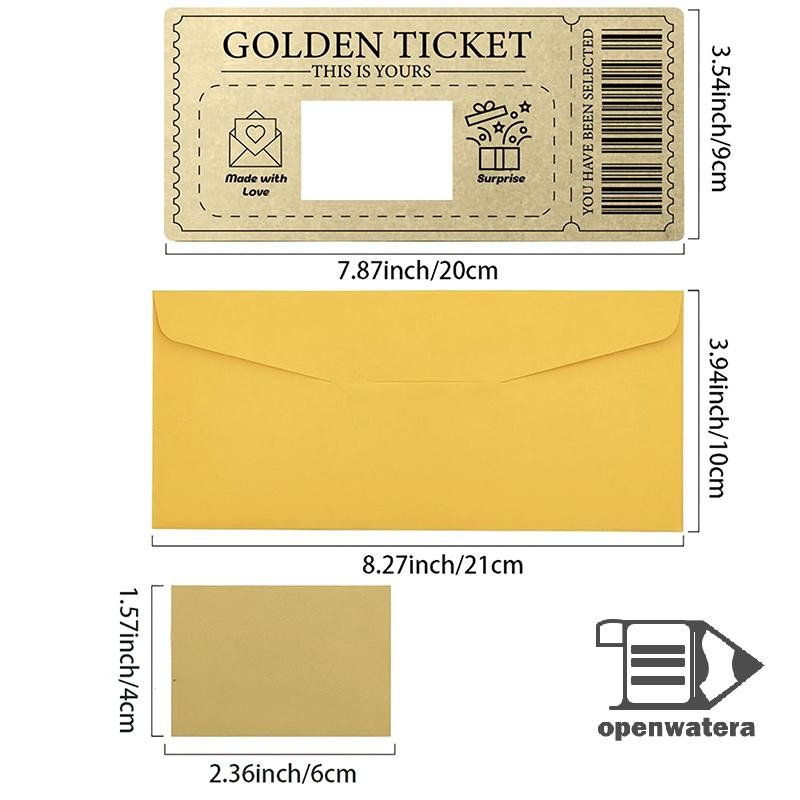 GoodGirlm1 -off Card Raffle Gift Off Ticket Golden Ticket Surprise Concert Ticket Party Favor With E