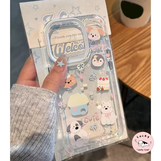 การ์ตูนสัตว์ลูกแมวน่ารักกำแพงฟิตินุ่มเคส Samsung A05 A07 A17 A54 A14 A16 A06 A05s A15 A03 A32 A25 A34 A55 A24 S25 S24