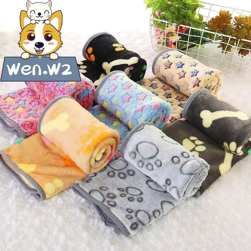wen.W2 ผ้าห่มสัตว์เลี้ยง ขนนุ่มอบอุ่น ซักได้ ลายน่ารัก แมว-สุนัข thumbnail 10