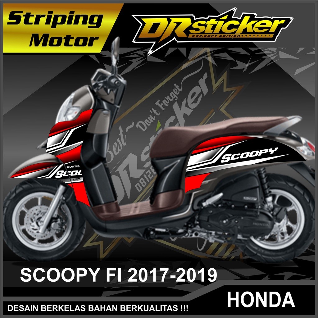 451 Semi Full Striping Scoopy New - Striping Sticker Variation List Scoopy Fi New Elegant Racing Des