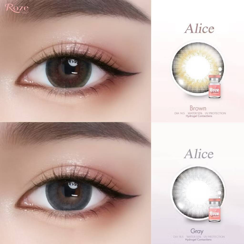 🔥คอนแทคเลนส์ Hydrogel✨ขนาดกลาง✨ Alice (Rozelens) /