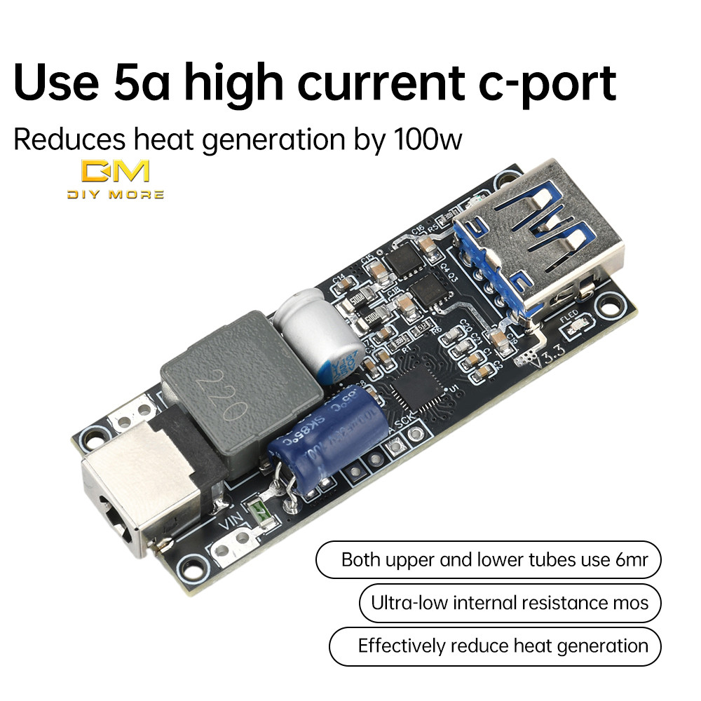 DIYMORE DC 6-30V SW3518 100W Multi-Protocol High Power Fast Charging โมดูล PD100W รถ Desktop Charger เมนบอร์ดหลายเอาต์พุต