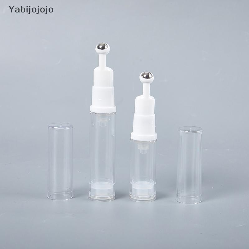 Yabijojojo 5/10ml Liquid Foundation ขวดรีฟิลเครื่องสําอาง Eye Cream Roller Ball ขวดสูญญากาศเดินทางแบบพกพาขวดเปล่าแก้วใหม่