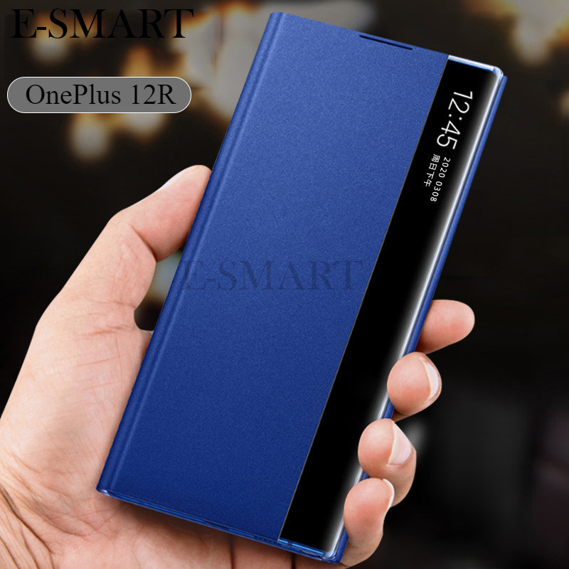 สําหรับ OnePlus 12R Flip Case Smart View สําหรับ OnePlus 12R เคสโทรศัพท์หน้าต่างพลิกหนังเคสโทรศัพท์