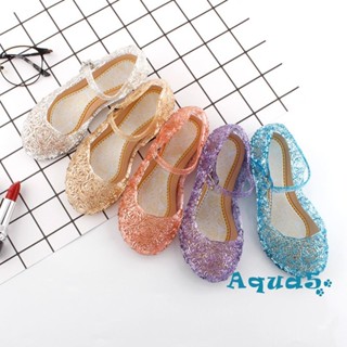 อุ๊ย-เด็กสาวคริสตัลวุ้นรองเท้าแตะแฟชั่นน่ารักที่สง่างามรองเท…