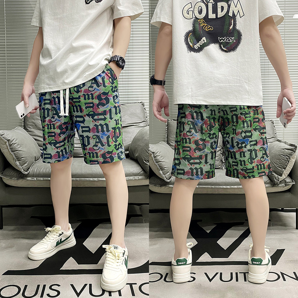AP Stores กางเกงลำลองแฟชั่นน่ารัก กางเกงขาสั้นสามารถสวมใส่ได้ทั้งชายหญิง ลวดลายสมัยใหม่ใส่สบาย QC-DK8020
