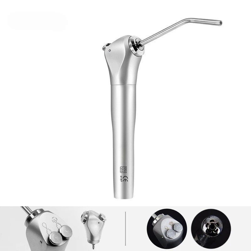 Dental Air Water Spray Triple 3 Way Syringe Handpiece + 2 Nozzles Tips Tubes For Air Triple Syringe 