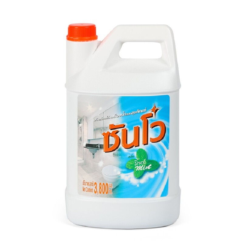 Sunvo ผลิตภัณฑ์ล้างห้องน้ำและสุขภัณฑ์ มิ้นท์ 3.8 ลิตร