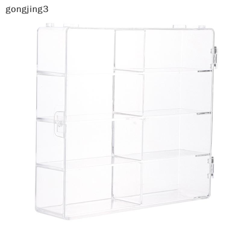 Gongjing3 รถ Diecast เก็บอะคริลิคกันฝุ่นกล่อง 1:64 สําหรับล้อร้อนโปร่งใสกล่องรถของเล่นตู้ Rack th