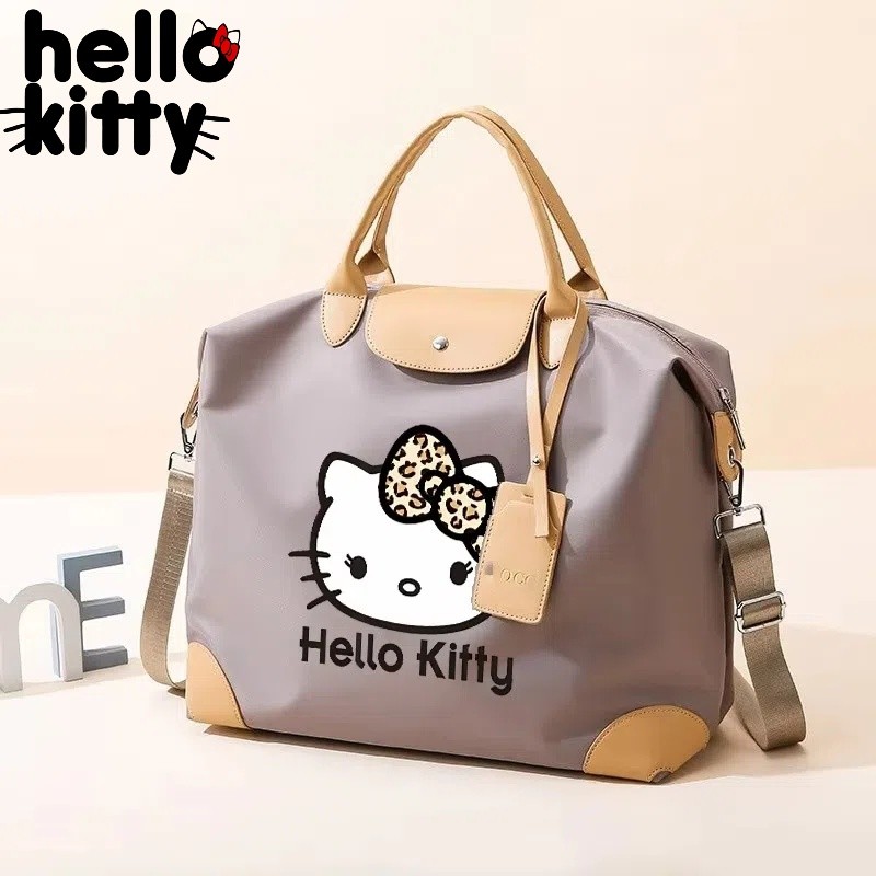 Hello Kitty series กระเป๋าถือความจุขนาดใหญ่แฟชั่นน้ําหนักเบากีฬาและการพักผ่อนกระเป๋าเดินทางกระเป๋าเดินทางกระเป๋าเดินทาง