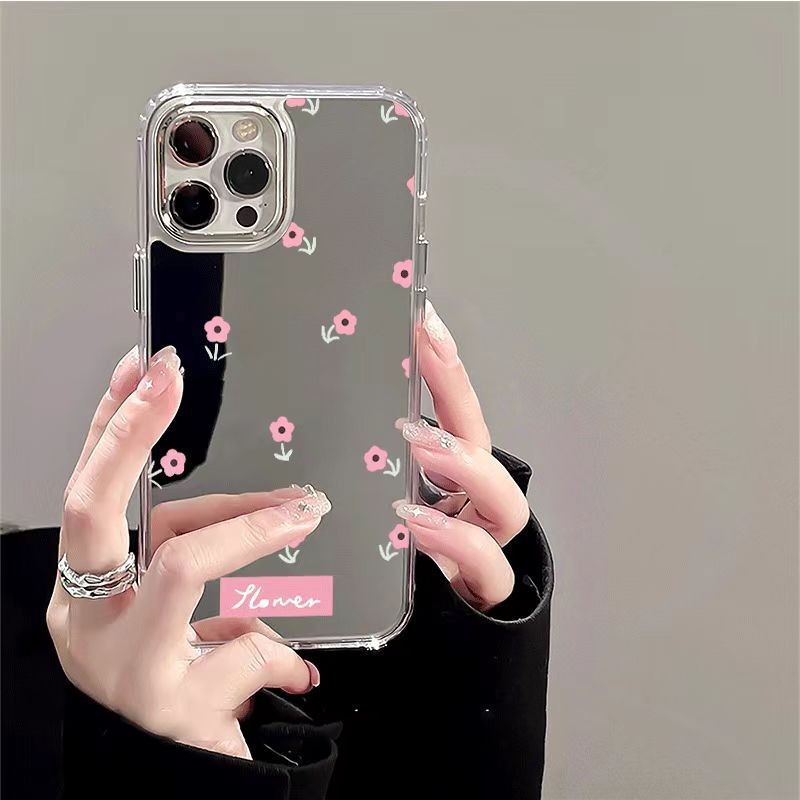 ฤดูใบไม้ผลิดอกไม้ขนาดเล็กเหมาะสําหรับ Samsung s24ultra เคสโทรศัพท์กระจก s23fe/s22 + Sweet s21 Luxury note20 กระจกแต่งหน้า a25a24a23a15 กันกระแทก a55a54a53a52a34