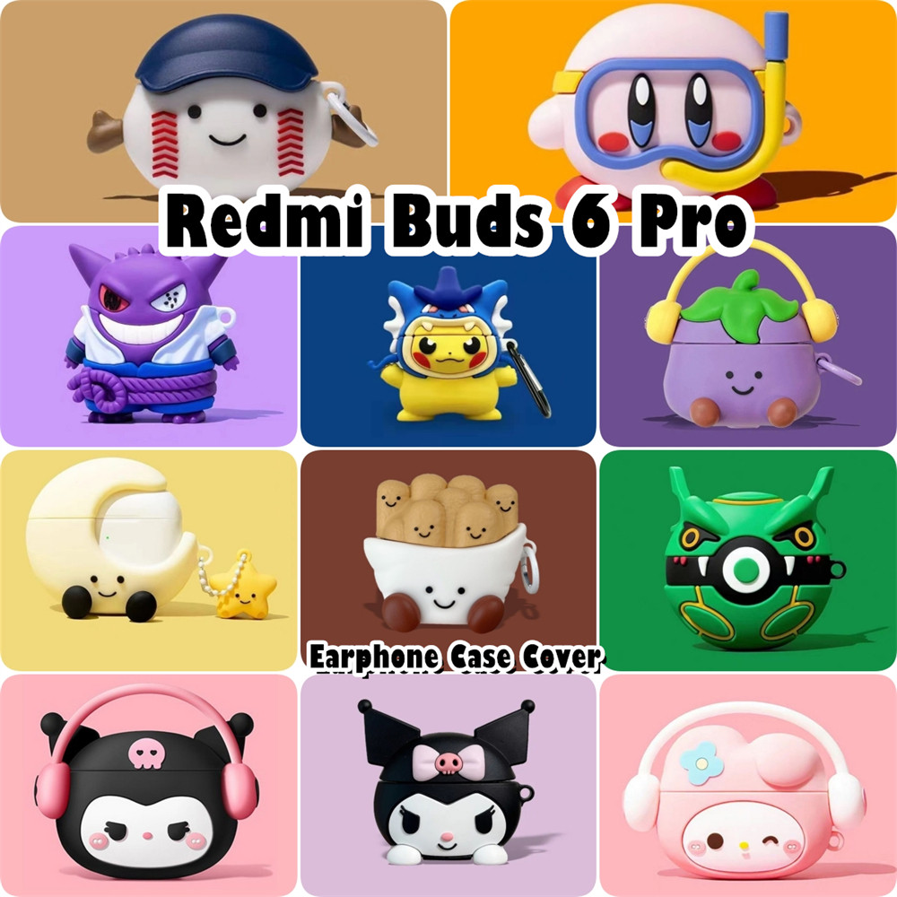 In Stock สําหรับ Redmi Buds 6 Pro Case การ์ตูนสร้างสรรค์ซิลิโคนอ่อนนุ่มหูฟังกรณีปลอก NO.3