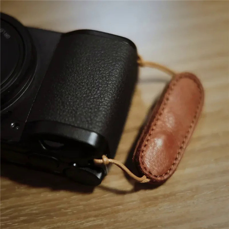 Leather Hand Finger Ring Band Lanyard Strap Sling Handle Camera String Cowhide Bracelet for Ricoh GR