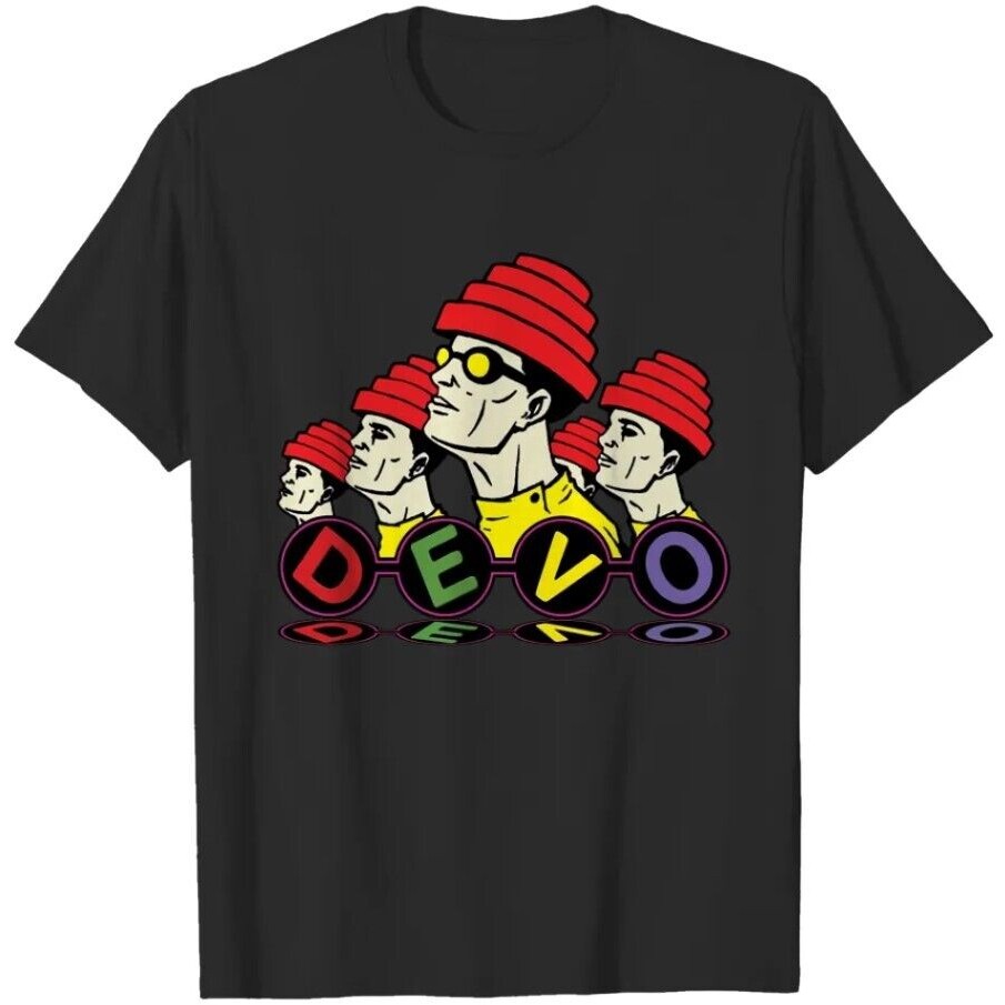 เสื้อยืด Devo Band ใหม่, เสื้อเพลง Devo Rock Band, Tops Cotton Short Sle