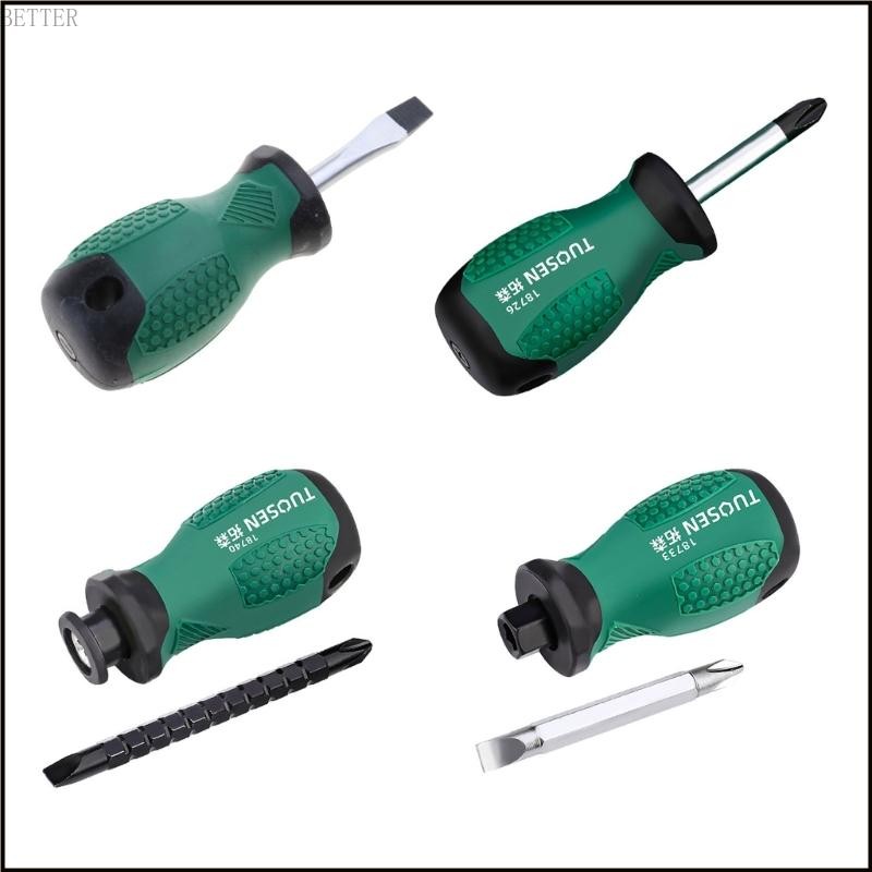 Bett Dual-purpose Slotted สําหรับ Cross ไขควงแม่เหล็กประหยัดแรงงาน Telescopic ไขควงเครื่องมือบิตสําหรับ Re