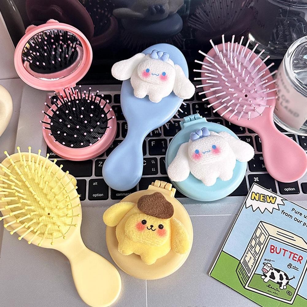 การ์ตูนตุ๊กตาถุงลมนิรภัยหวีพับพลิกกระจกหวีนักเรียนกระจกแต่งหน้าหวีพับ ฉ5ร1 - รูปที่ 2