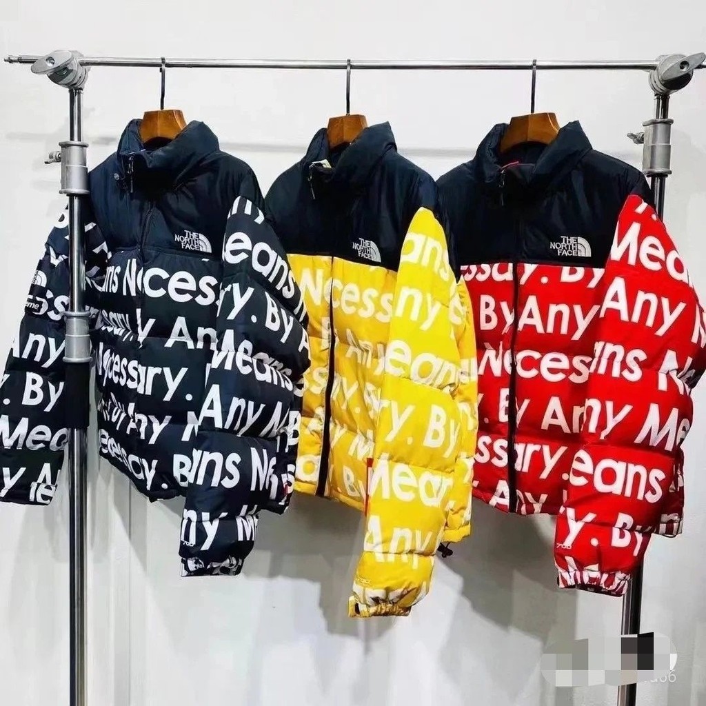 Supreme X The North Face 1996 เสื้อแจ็คเก็ตผู้ชายผู้หญิงหนาเสื้อแจ็คเก็ตกันลมมีฮู้ดที่อบอุ่น