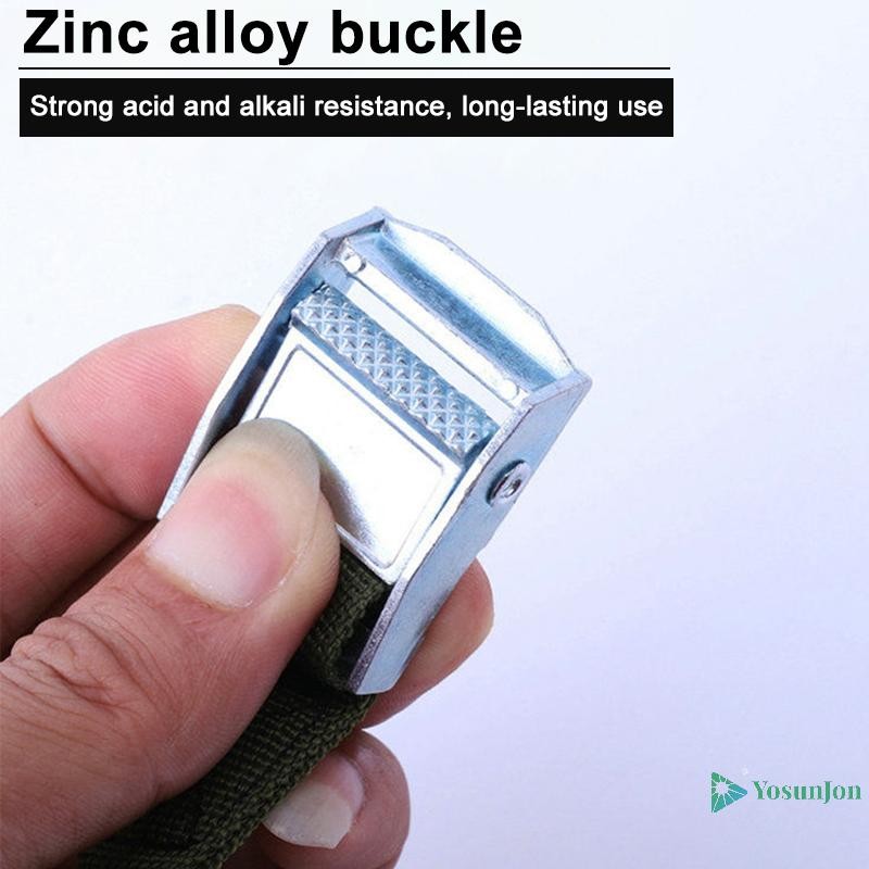 Yosunjon] Lashing Strap With Buckle Nylon Quick Release Cargo Tie Down กระเป๋าเดินทางกระเป๋าสายรัดผูกด้วยสังกะสีอัลลอยด์หัวเข็มขัดตะขอใหม่