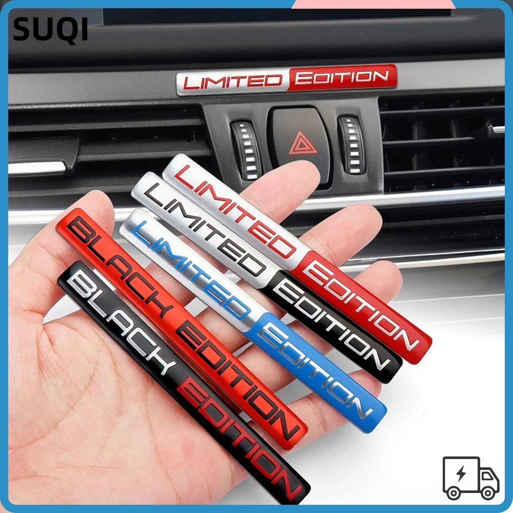 Suqi สติกเกอร์อลูมิเนียม ลาย EDITION สําหรับติดตกแต่งรถยนต์ รถจักรยานยนต์ Audi Opel Toyota Mazda