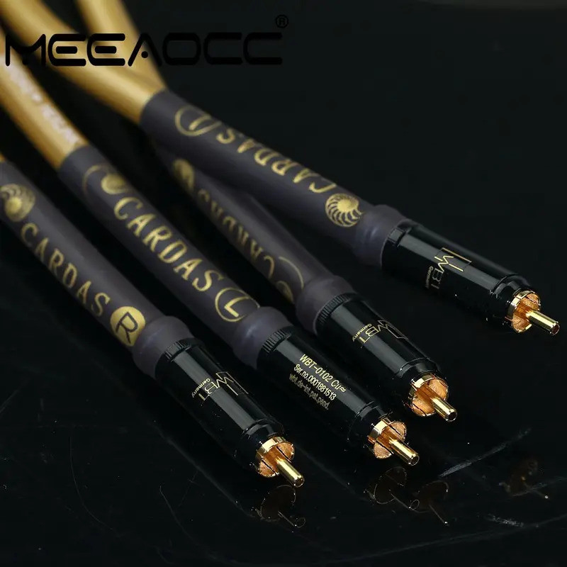 Original卡达斯cardas Golden 5-C Golden Ratio HiFi-END เกรด RCA สายสัญญาณเสียง CD เครื่องขยายเสียงสายเชื่อมต่อ WBT-0102 ปลั๊ก RCA