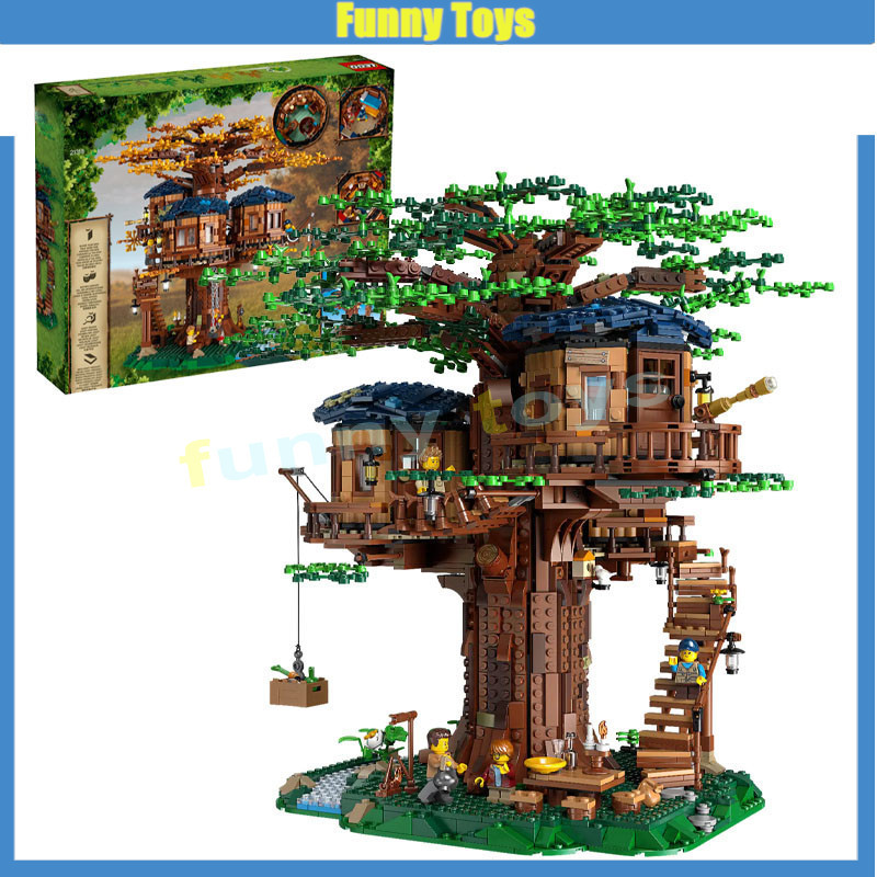 21318 Tree House 3036/Pcs ขนาดใหญ่ Tree House ของเล่นบล็อกตัวต่อเด็กชายและเด็กหญิงของขวัญ