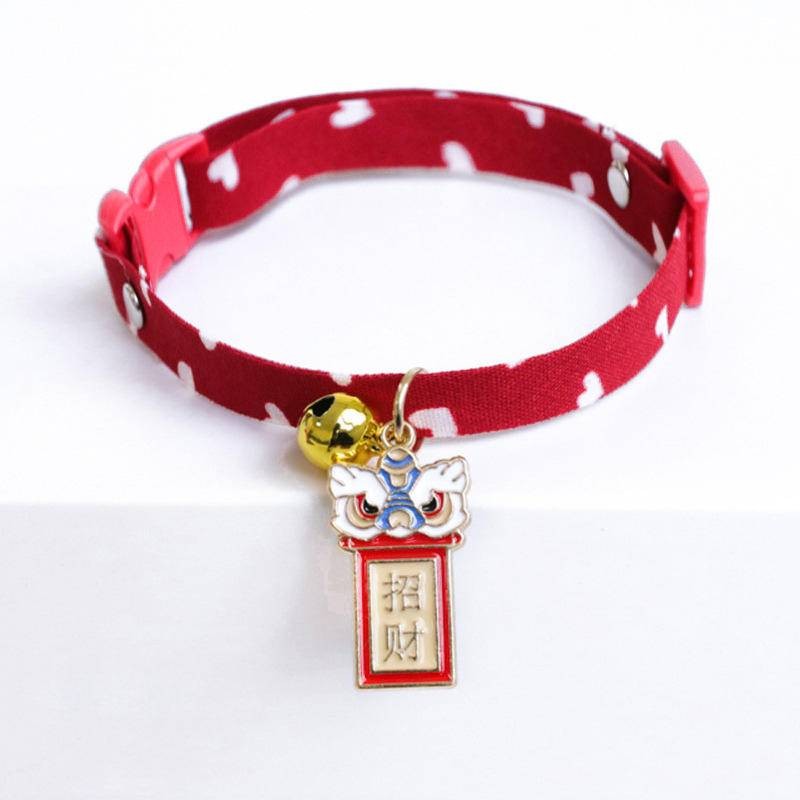 สัตว์เลี้ยงปีใหม่ปลอกคอสุนัขน่ารักโอนปลอกคอสัตว์เลี้ยงอุปกรณ์เสริมปรับคอแมวความปลอดภัยจับมือปลอกคอ - รูปที่ 5