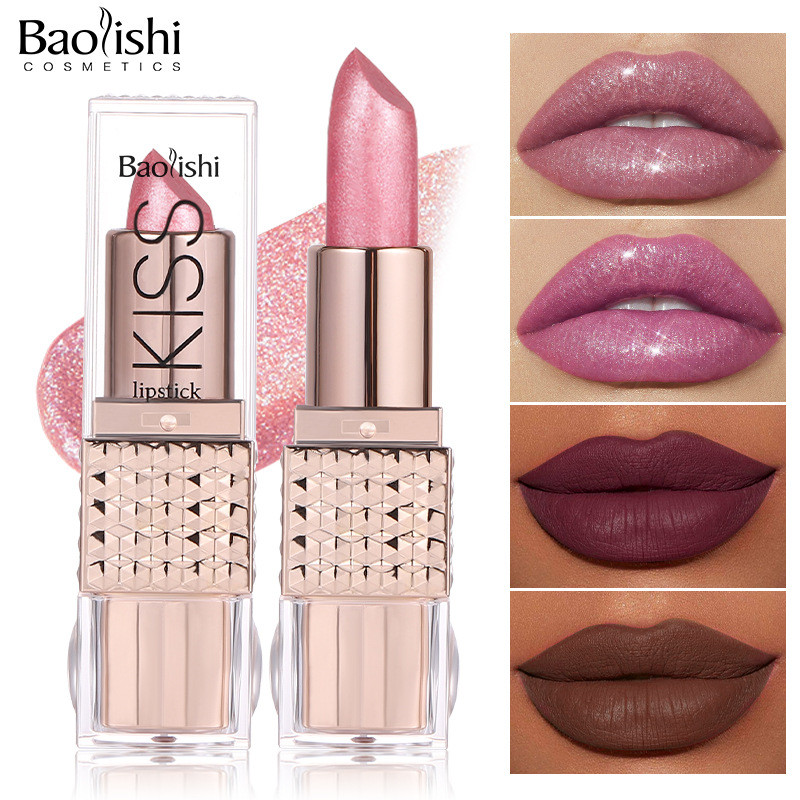 Am-azที่ขายดีที่สุด Pearl Matte Lipstick - สูตรให้ความชุ่มชื้น ติดทนนาน ไม่ติด