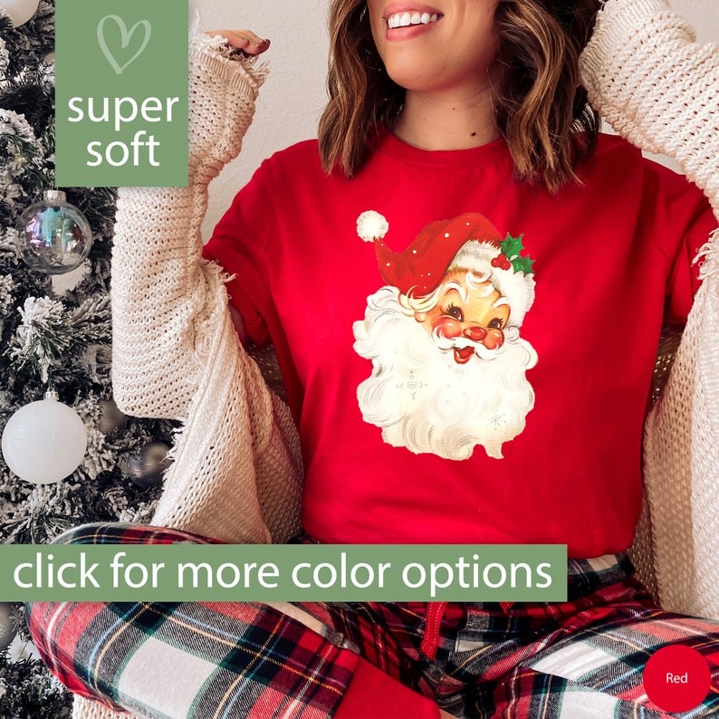 Retro Santa Christmas T-Shirt for Women, Christmas Santa Shirt, Retro Santa Shirt Gift for Women, Sa